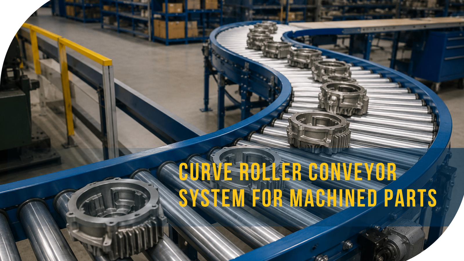 Curve Roller Conveyor System for Machined Parts