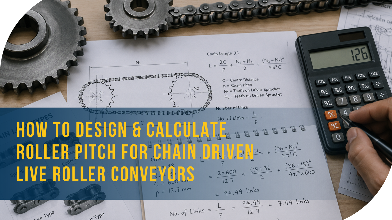 How to Design & Calculate Roller Pitch for Chain Driven Live Roller Conveyors