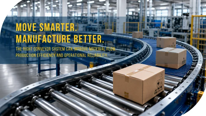 Conveyor system for manufacturing unit and industrial production