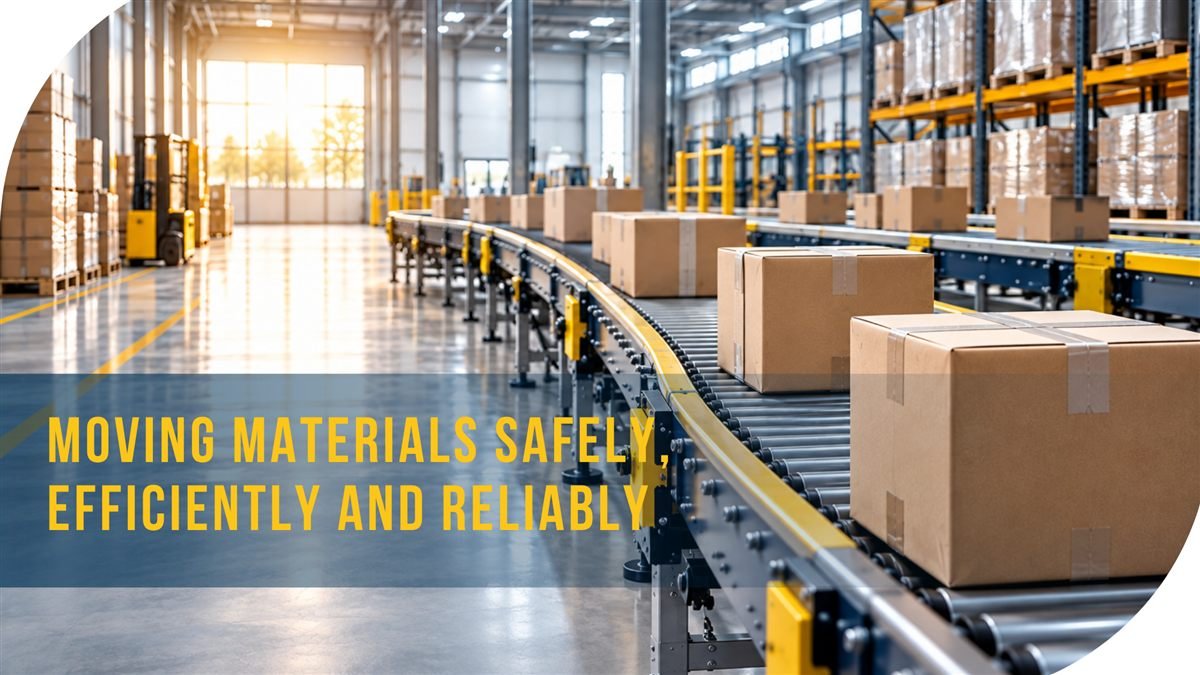 Industrial conveyor system improving workplace safety and material handling